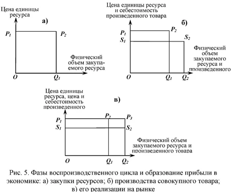 Фазы воспроизводственного цикла и образование прибыли в экономике