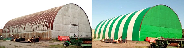 Недорогие услуги по ремонту арочных кровель