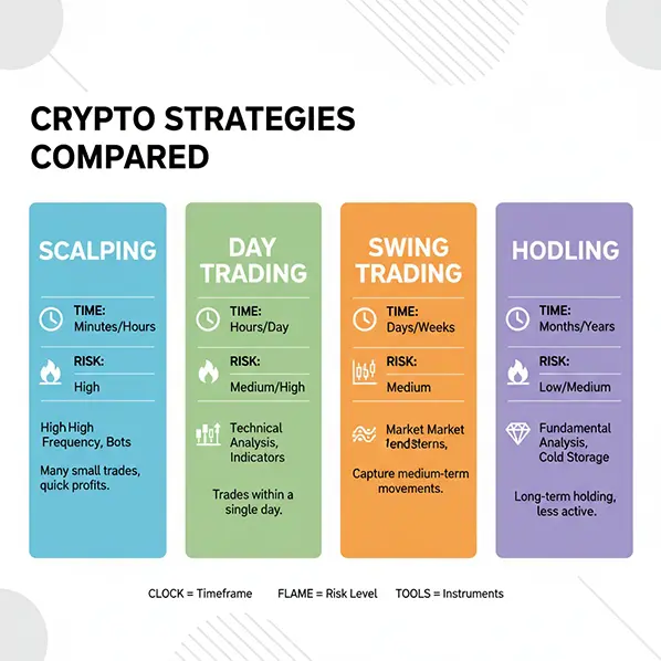 Сравнение криптовалютных стратегий